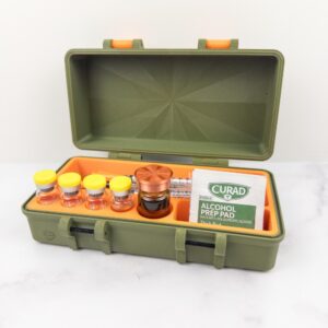 Organizer Case for Peptides, Travel Friendly Mixed Vial Storage Case, 3mL and 10mL Vials