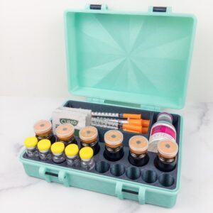 Organizer Case for Peptides, Travel Friendly Injection Organizer