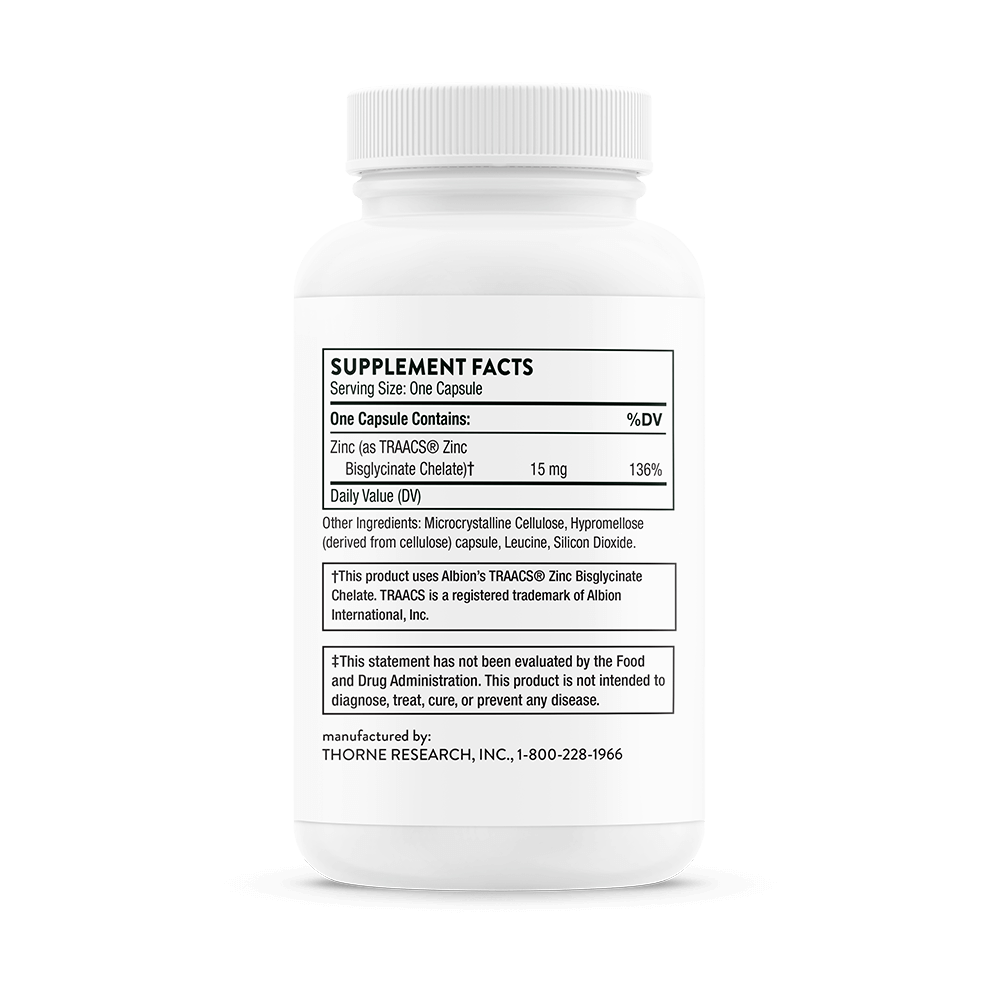 Thorne Zinc Bisglycinate 15 mg product image 8