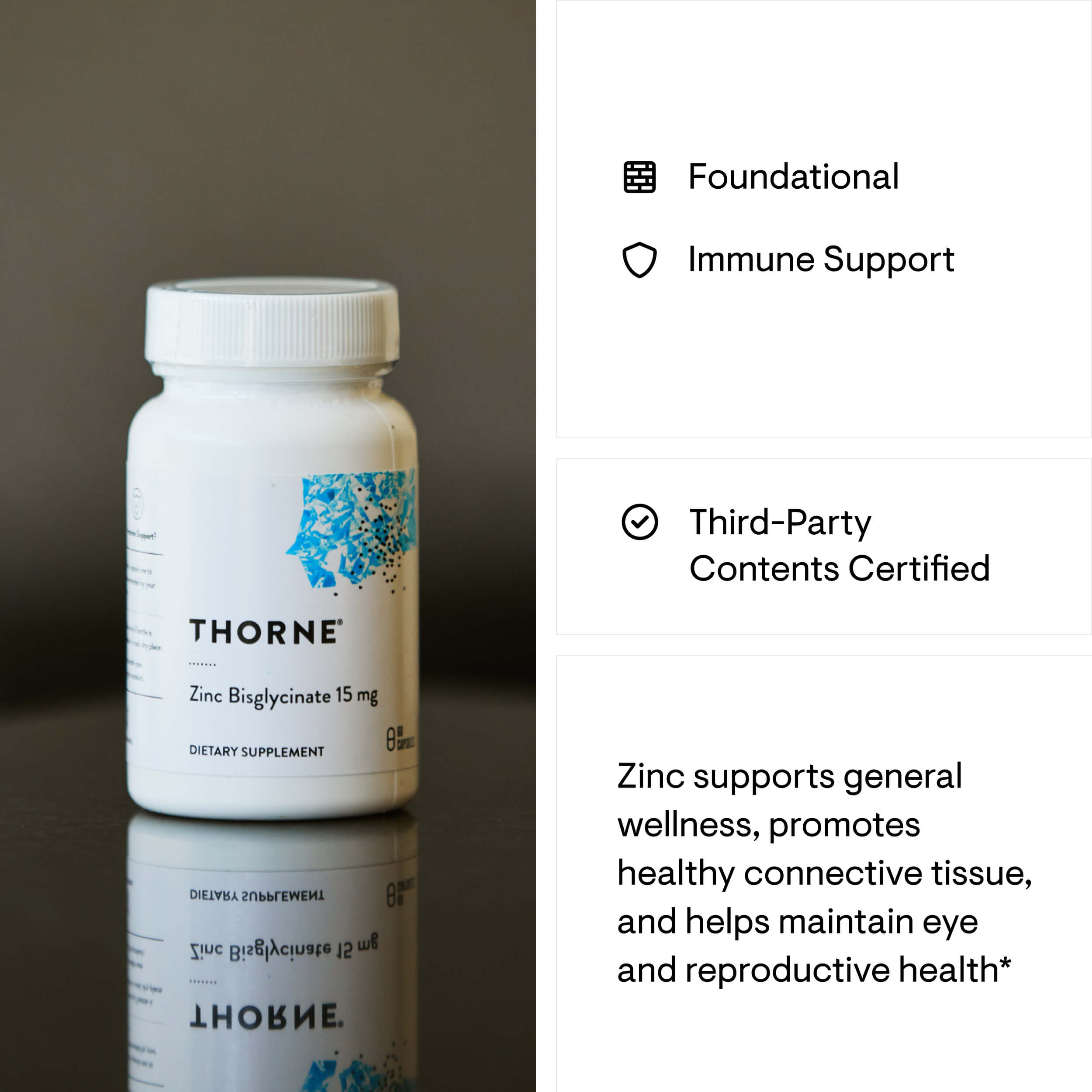 Thorne Zinc Bisglycinate 15 mg product image 2