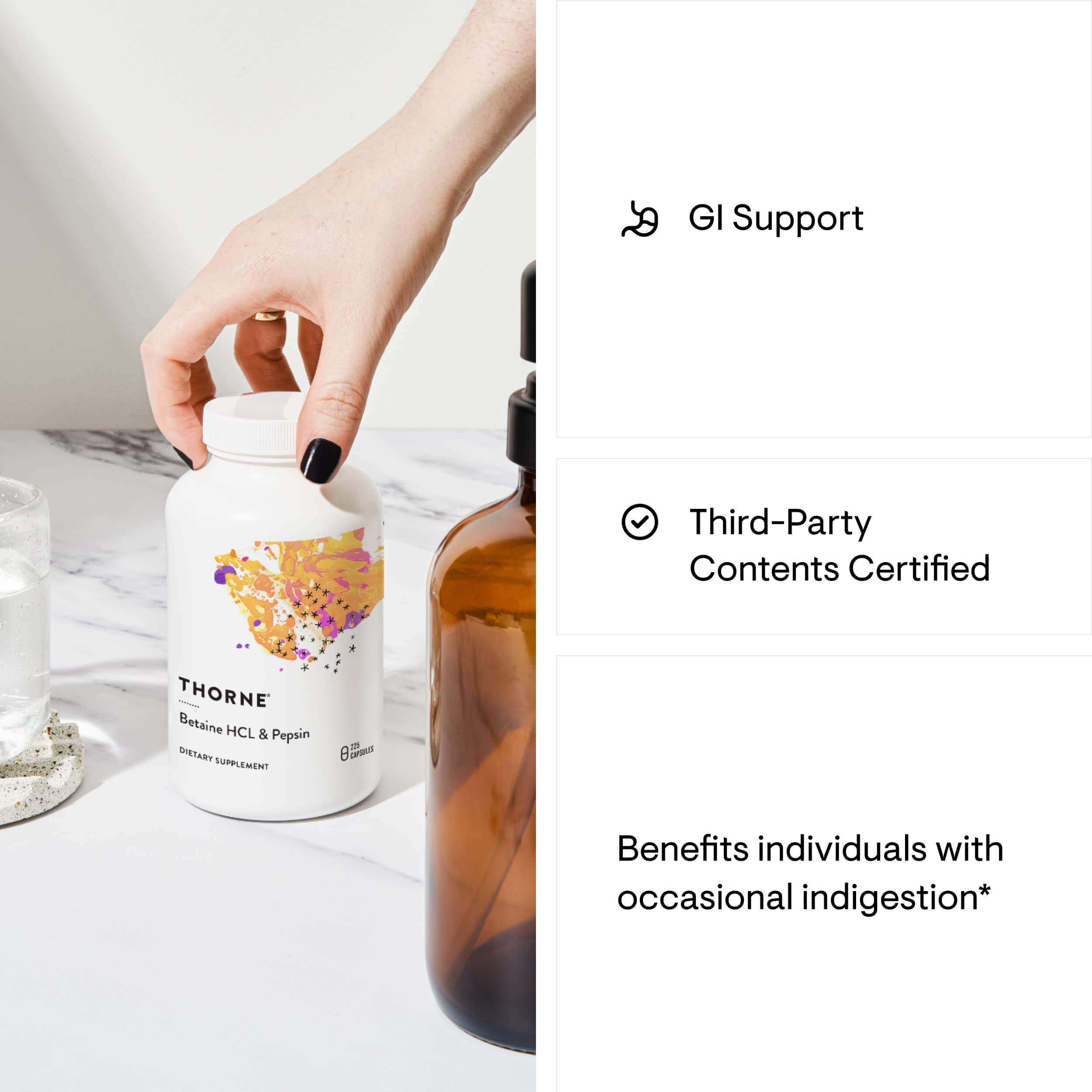 Thorne Betaine HCL & Pepsin product image 2