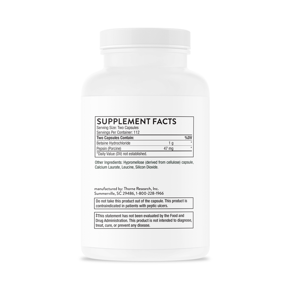 Thorne Betaine HCL & Pepsin product image 7