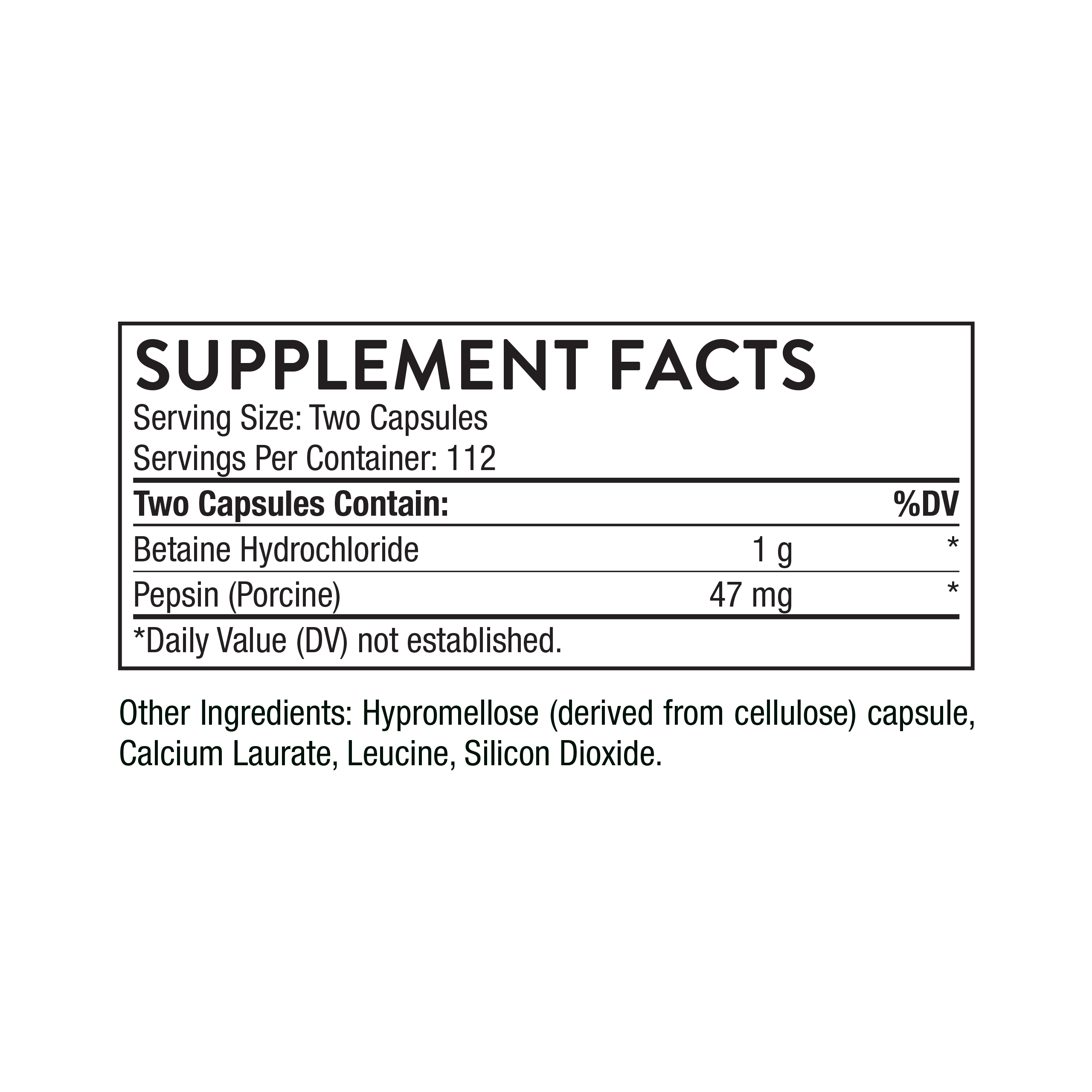 Thorne Betaine HCL & Pepsin product image 5